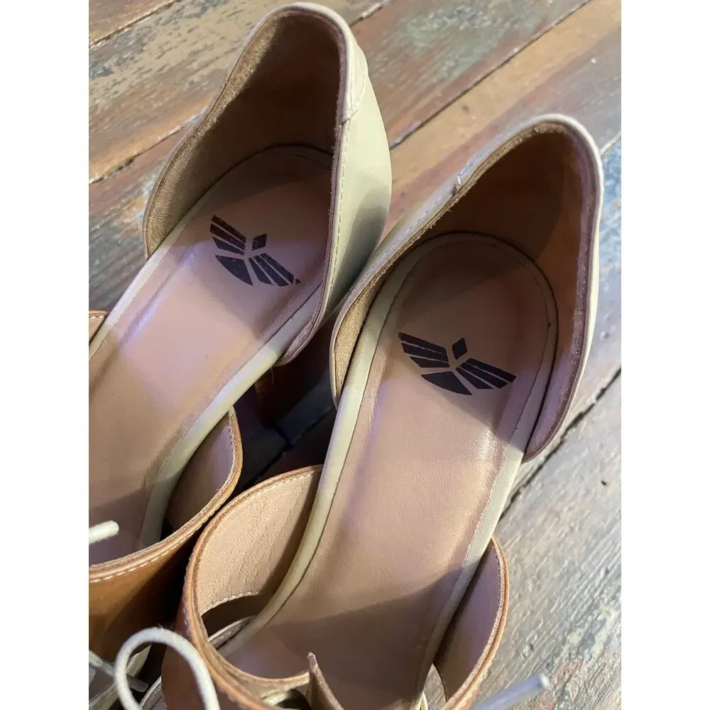 Fortress of Inca Ellie Leather Block Heel Lace Up Shoes Women 39 US 8.5 9 - Picture 3 of 13